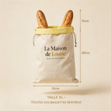 Sac à Pain en Cire d'Abeille La Maison de Louise — Format 30 x 40 cm